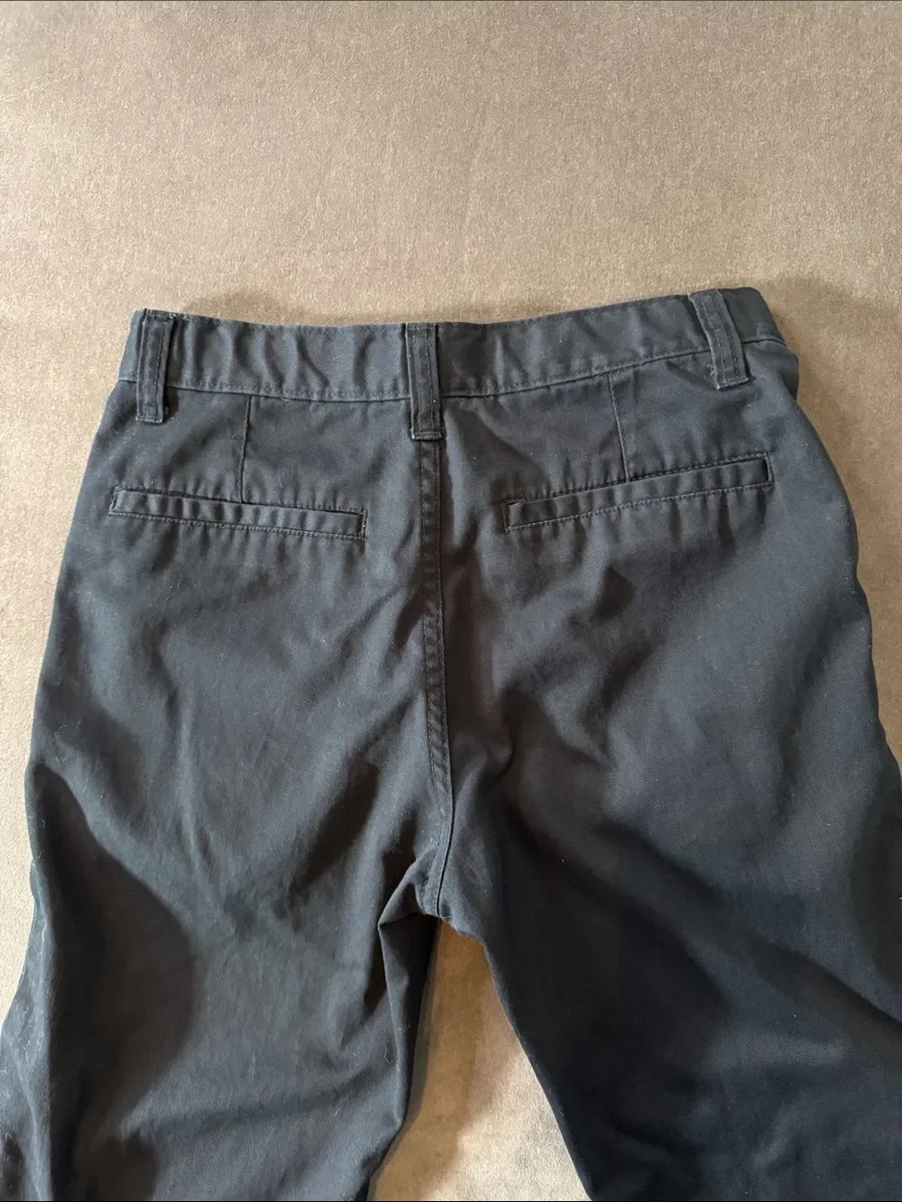 Old Navy Youth Black Straight Leg Pants 100% Cotton Size 14 Regular